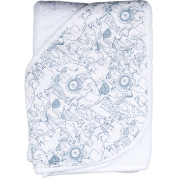 XKKO BMB Bambusová froté osuška s kapucňou 90x90 Safari W/Mountain Spring