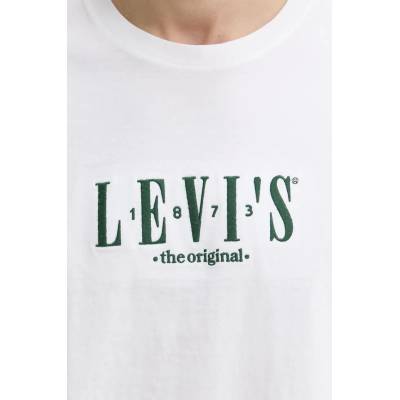 Levi's Памучна тениска Levi's SS RELAXED FIT TEE в бяло с апликация 16143 (16143.1675)