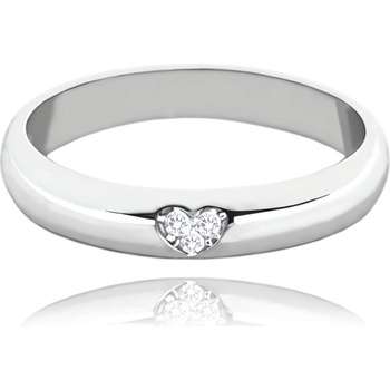 Minet JMAN0446SR Strieborný snubný prsteň s bielymi zirkónmi