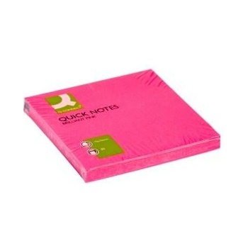 Bloček Q-CONNECT neónové 76x76mm ružové
