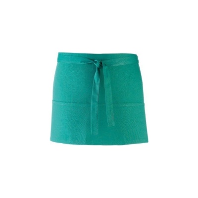 Premier Workwear Pracovní zástěra krátká s kapsami PR155 Emerald Pantone 341 60x33cm
