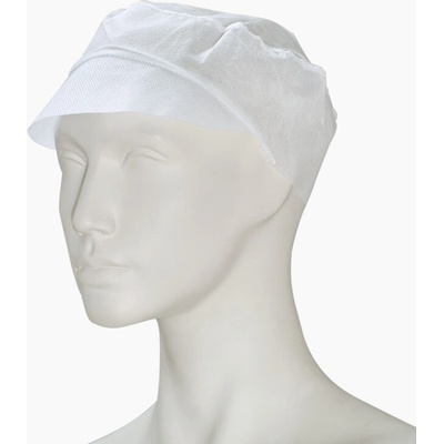 Wiros čepice s kšiltem z netkané textilie 100 ks Bílá – Zboží Dáma