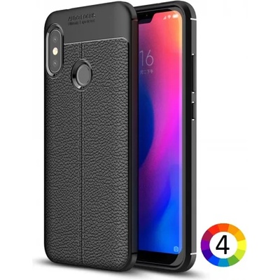 Xiaomi Mi A2 Lite Удароустойчив Litchi Skin Калъф и Протектор