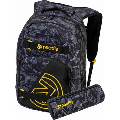 Meatfly Batoh Exile modráprint Black