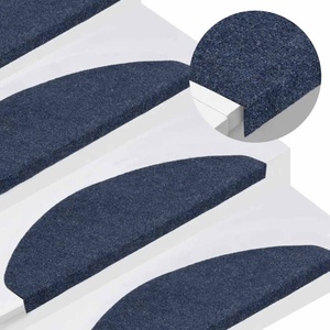 vidaXL Самозалепващи стелки за стъпала, 15 бр, 65x22, 5x3, 5 см, сини