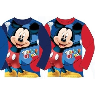 triko dlouhý rukáv Mickey Mouse červená
