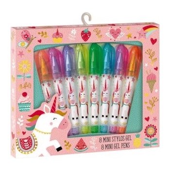 Janod - Комплект с 6 мини гел-химикалки - Еднорог (J07860)