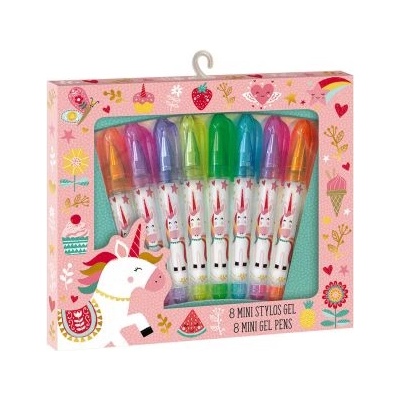 Janod - Комплект с 6 мини гел-химикалки - Еднорог (J07860)