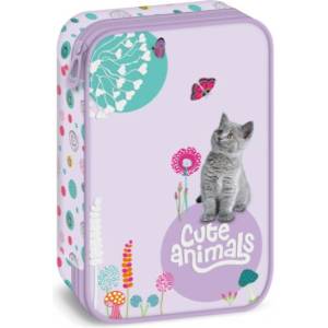 Ars Una Ученически несесер Ars Una Cute Animals-Kitten, един цип на две нива (51343682)