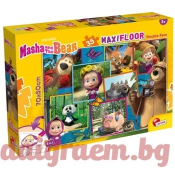 Lisciani Пъзел lisciani 104833 - 35 части - Маша и Мечока, двулицев пъзел (li104833)