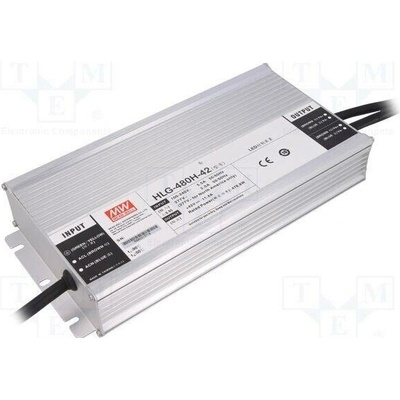 MEAN WELL HLG-480H-42 Napájecí zdroj: spínaný; LED; 480W; 42VDC; 11,4A; 90÷305VAC; IP67