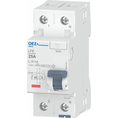 OEZ Prúdový chránič LFE 25A/30mA, 25 A, 230 V, typ A, LFE-25-2-030A