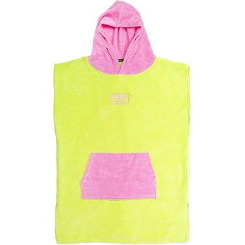 Ocean & earth Hooded Youth poncho - Pink (Lime)