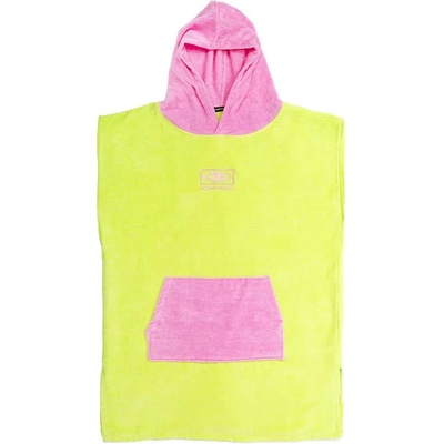 Ocean & earth Hooded Youth poncho - Pink (Lime)