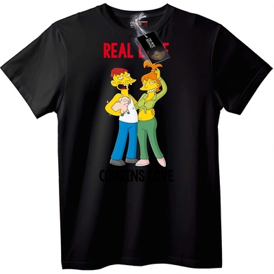 NOONEBRAND Тениска Simpsons Истинска Любов - 4XL, Black