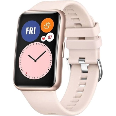 FIXED Silicone Strap pre Huawei Watch FIT ružový FIXSSTB-1054-PI