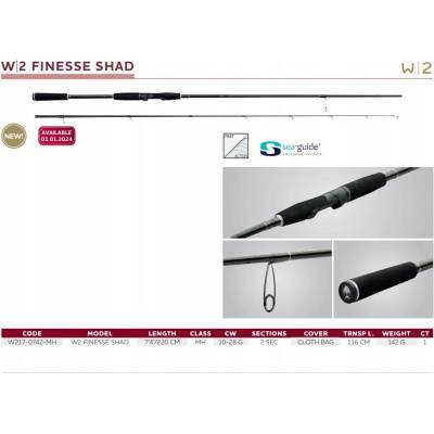 Westin W2 Finesse Shad MH 2,2 m 10-28 g 2 diely