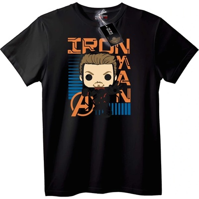 NOONEBRAND Тениска Iron Man Avengers Chibi - L, Black