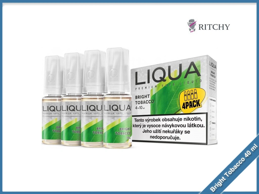Ritchy Liqua Elements 4Pack Bright tobacco 4 x 10 ml 12 mg