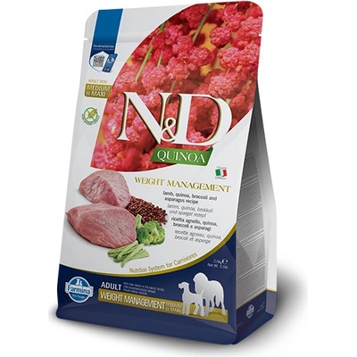 N&D Quinoa Adult Medium & Maxi weight managment lamb & broccoli 2 x 7 kg