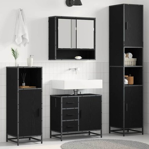 vidaXL Комплект мебели за баня 3 бр. Черния дъб 90 x 33 x 60 см (3402541)