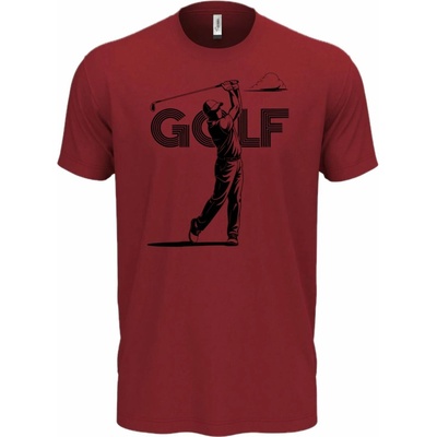 Shadow golf černý potisk triko