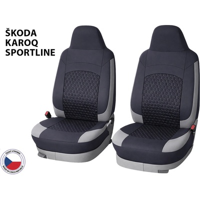 Autopotah Cappa Perfetto OLH Škoda Karoq Sportline černá / šedá 2ks