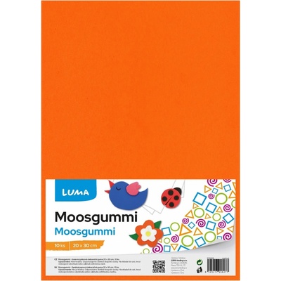 Moosgummi Luma A4, oranžová, 10ks