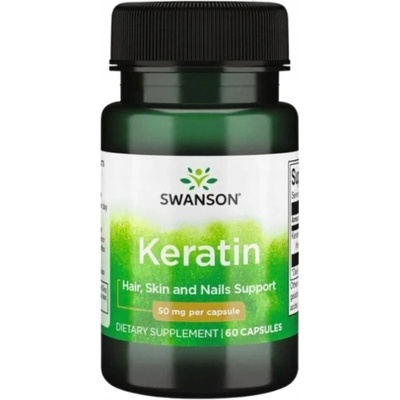 Swanson Keratin 50 mg 60 kapslí