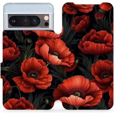 Mobiwear Google Pixel 8 Pro VP45S Temné červené květy