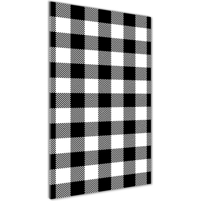 Vertikálny foto obraz sklo tvrdené Čierno-biela mreža 50x100 cm