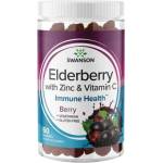 Swanson Elderberry Gummies with Zinc & Vitamin C | Berry [60 Дъвчащи таблетки]