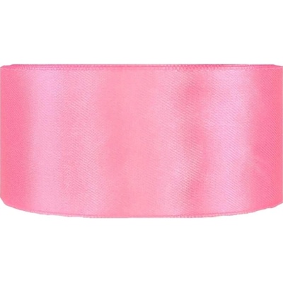 Saténová stuha oboustranná 25m x 38mm Barbie růžová