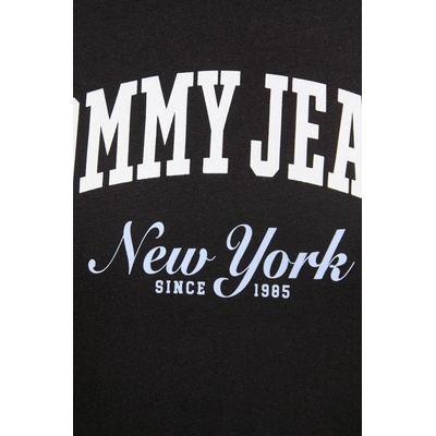 Tommy Jeans Памучна тениска Tommy Jeans в черно с принт DM0DM20362 (DM0DM20362)