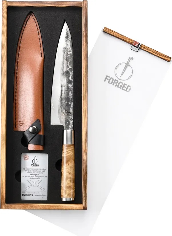 Forged Нож на готвача VG10 20, 5 см, с кожен калъф, Forged (FORGEDSDV305584)