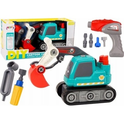 LeanToys Pásový bagr k sestavení DIY
