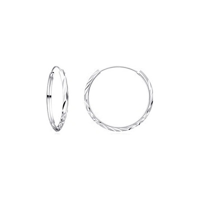 NUBIS Stříbrné náušnice kruhy 30 mm NB-3113-30
