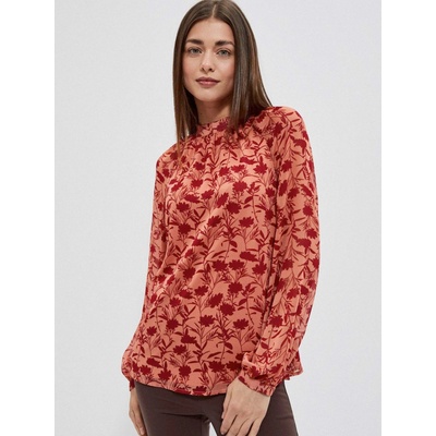 Moodo Виненооранжева дамска блуза с цветя Moodo Moodo | Oranzhev | ЖЕНИ | XS