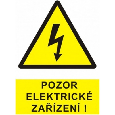 Bezpečnostní značky 0101 A5 plast Pozor elektrické zařízení