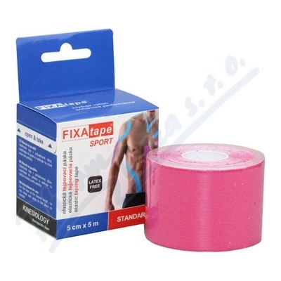 FIXAtape Kinesio Standard tejp. páska ružová 5cm x 5m