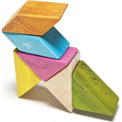 Tegu Magnetická stavebnica travel set Tints 6 ks