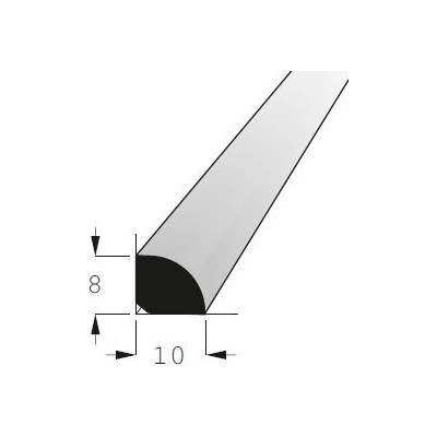 Lišta rohová vnitřní borovice 10x8mm, délka 200cm