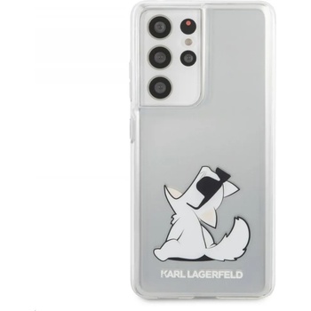 Image 1 of KARL LAGERFELD Гръб Karl Lagerfeld PC/TPU Choupette Eats Cover за Samsung Galaxy S21 Ultra - Прозрачен