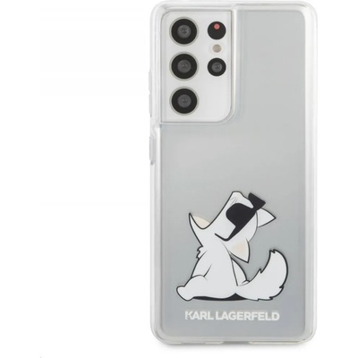 KARL LAGERFELD Гръб Karl Lagerfeld PC/TPU Choupette Eats Cover за Samsung Galaxy S21 Ultra - Прозрачен