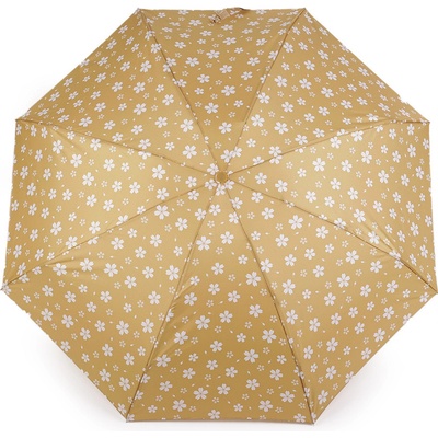Květy dámský mini skládací deštník béžový