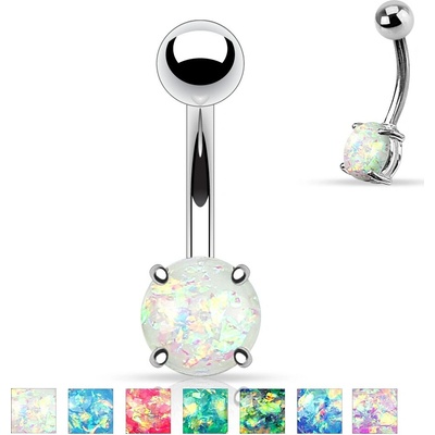 Šperky4U piercing do pupíku pryskyřičný opál WP01004-A