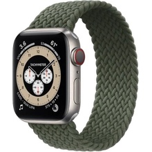 Crested Pletený navlékací nylonový řemínek pro Apple Watch 38, 40 a 41 mm zelený Velikost: L - Obvod zápěstí 180 mm - 195 mm YACZ1646L