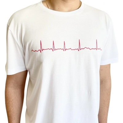 Infinite MedStyle EKG tričko pánské fibrilace síní bílé