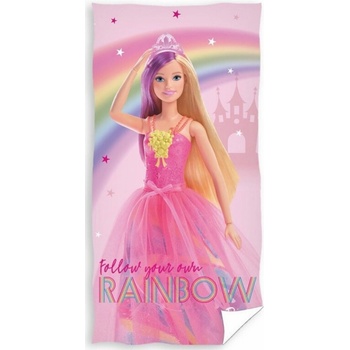 Carbotex Barbie uterák ružový svet 70 x 140 cm