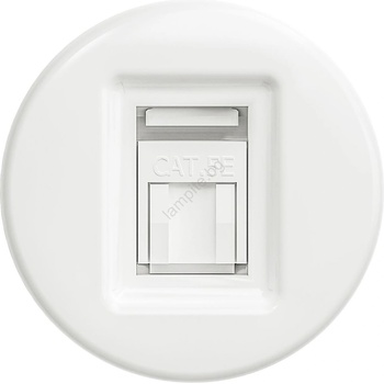 Image 1 of Reblig - Ретро розетка за данни без рамка, снежнобяла (RG0156)